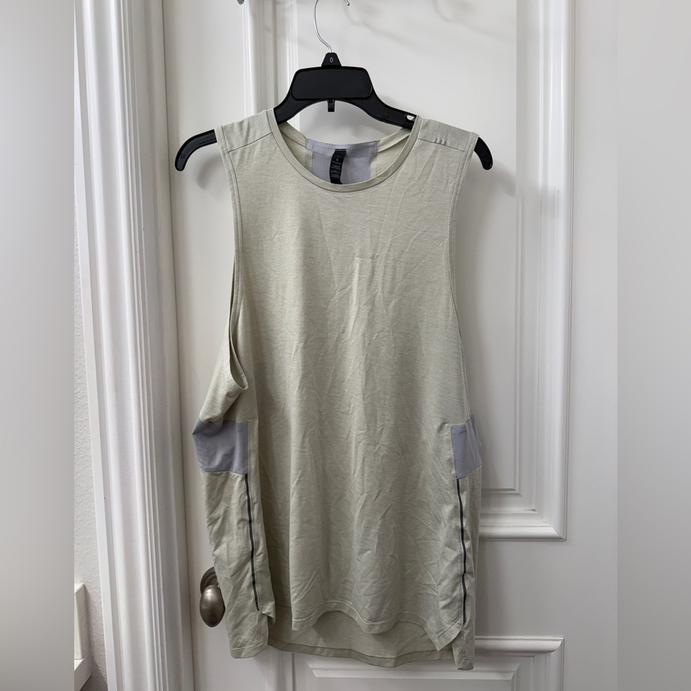 lululemon athletica Beige and Gray Men's Tank Top